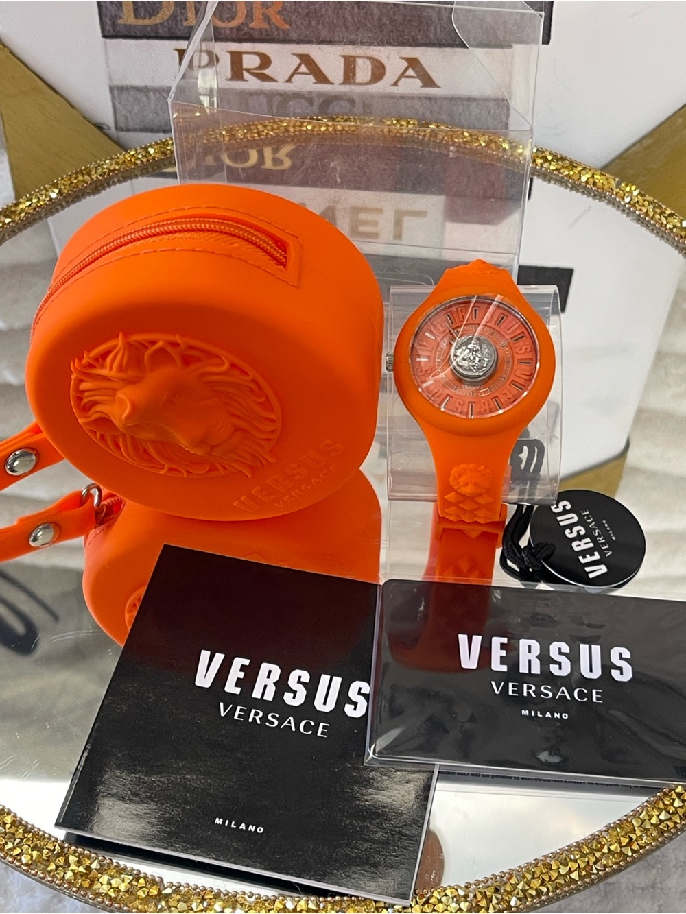 Versus Versace Fire Island Orange Silicone Watch 39mm w/ Pouch & Card NWT - Picture 7 of 10